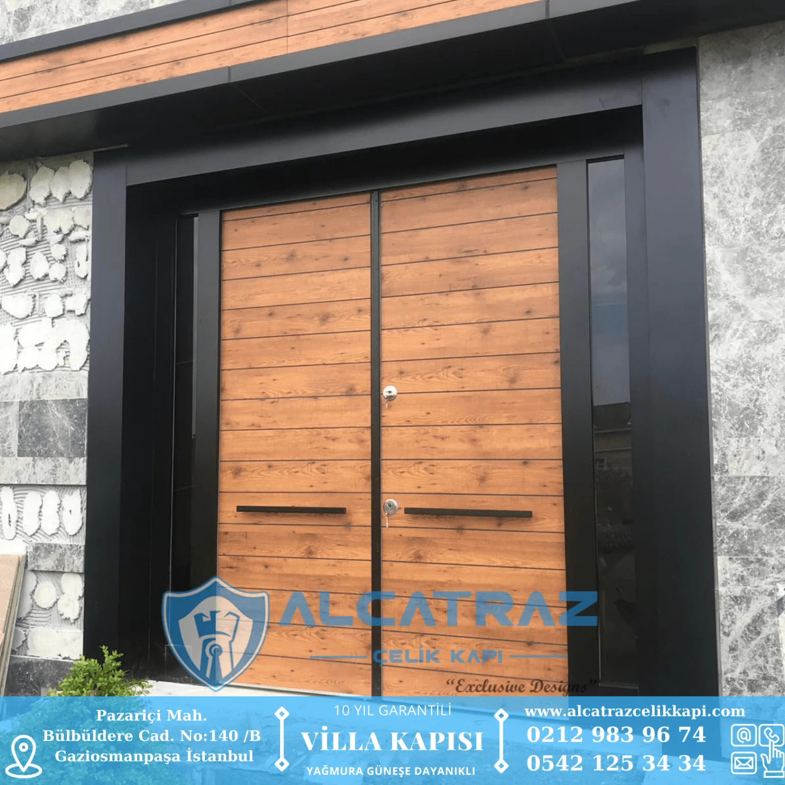 Villa Kapısı Modelleri Villa Giriş Kapısı Kompozit Çelik Kapı Alcatraz Villa Kapısı Haustüren SteelDoors -